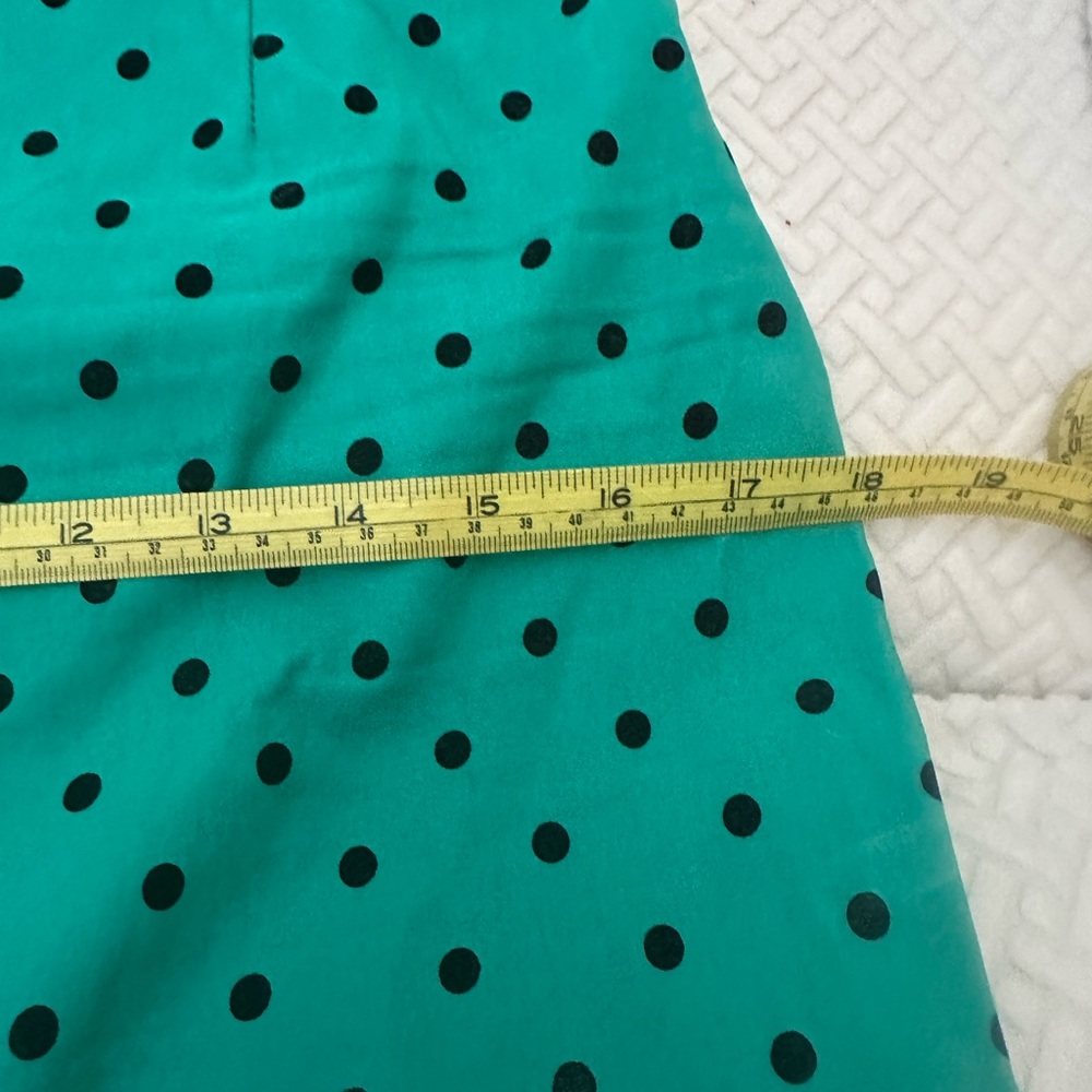 Pinup Couture Turquoise Dress with Black Polka Dots - Picture 8 of 8